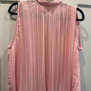 Zara Pink Pleated Sleeveless Blouse